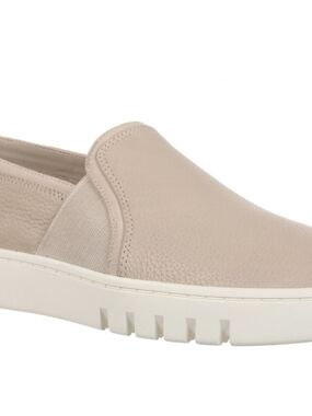 Vionic Cambria Oatmeal Leather Comfortable Supportive Slip-Ons sz 12 NWOB
